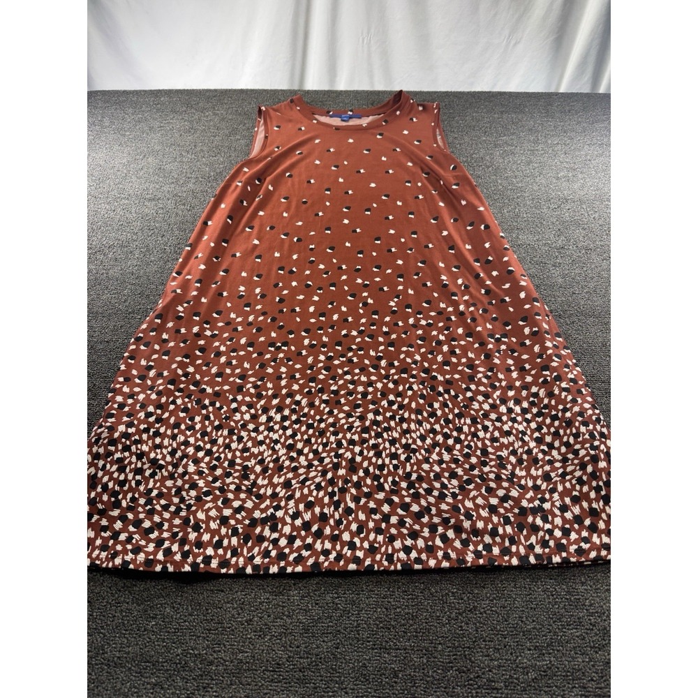 Women's APT 9‎ Sleeveless Swing Dress Size XL Y2K Rust Knee Length Career